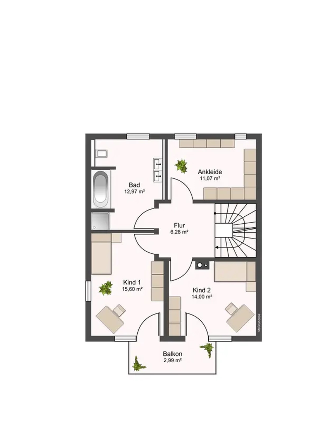 Michaela Hain Immobilien - Wohnung Wohnzimmer mit großflächiger LED