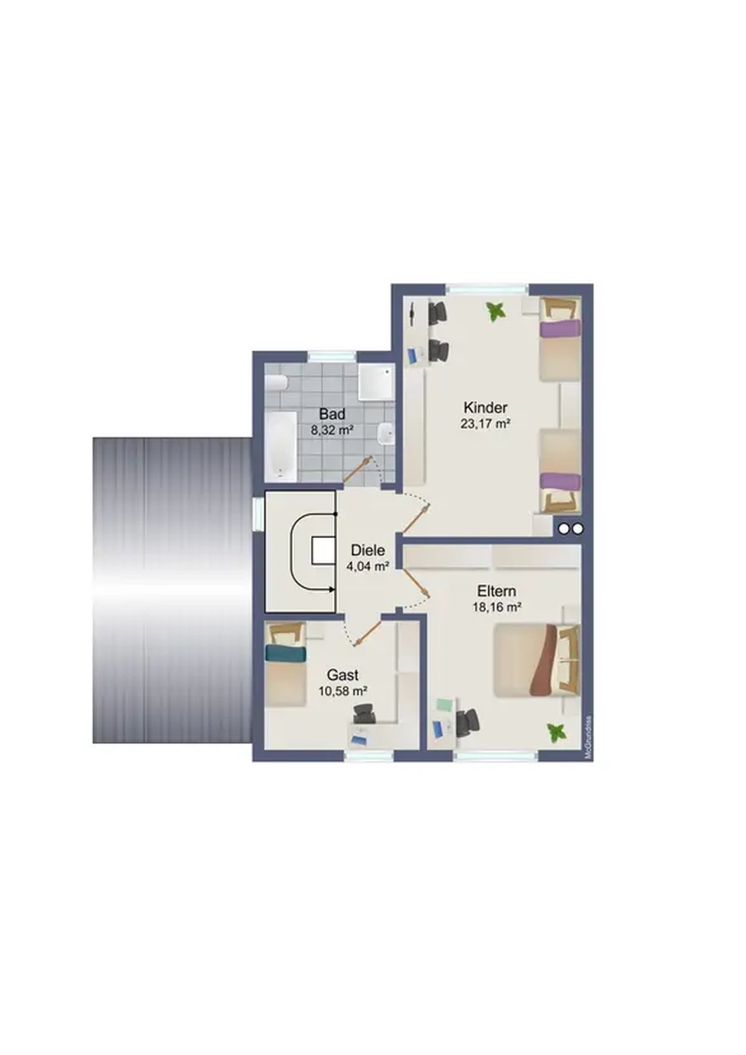 Michaela Hain Immobilien - Wohnung Wohnzimmer mit großer LED, Balkonblick