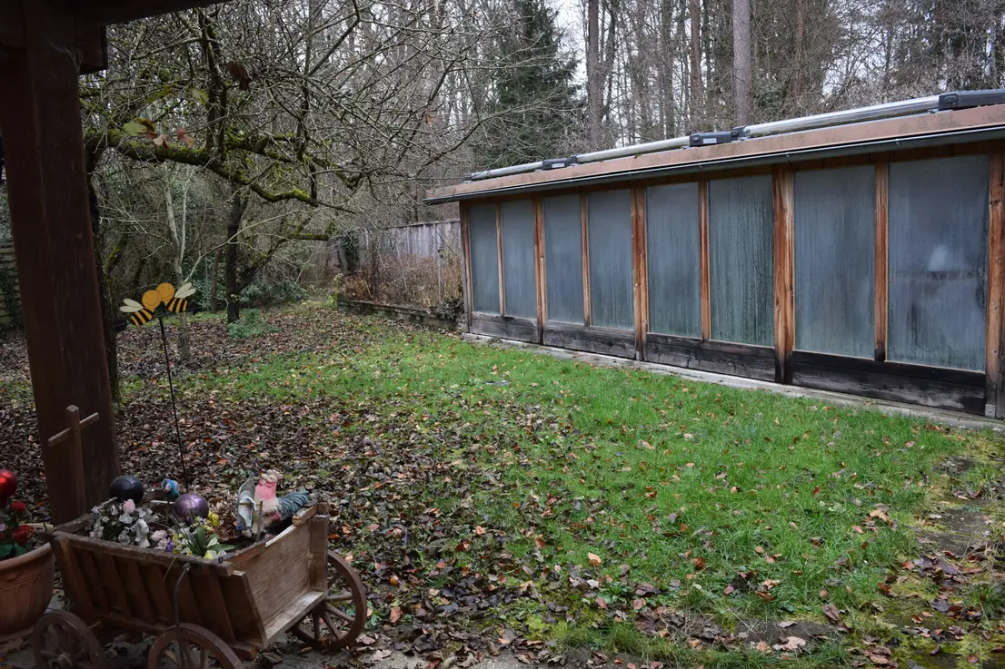 Michaela Hain Immobilien - Wohnung Wohnzimmer mit großer LED, Balkonblick