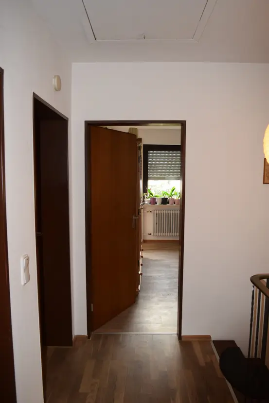 Michaela Hain Immobilien - Wohnung Wohnzimmer mit großer LED, Balkonblick