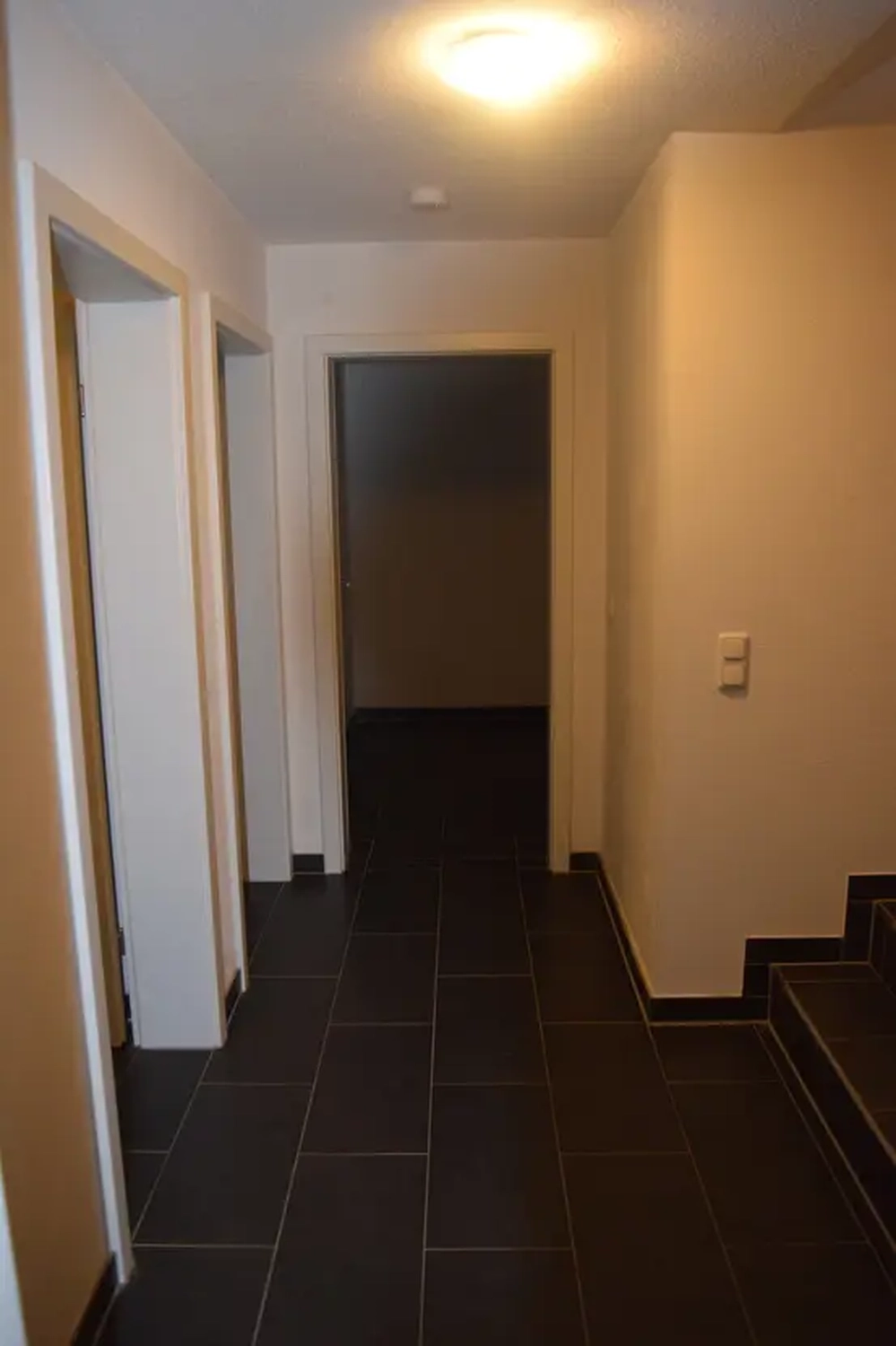 Michaela Hain Immobilien - Wohnung Wohnzimmer mit großer LED, Balkonblick